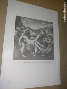 Arte: LAMINA HOJA HUECOGRABADO - RELIGIOSO , EL ENTIERRO DE CRISTO